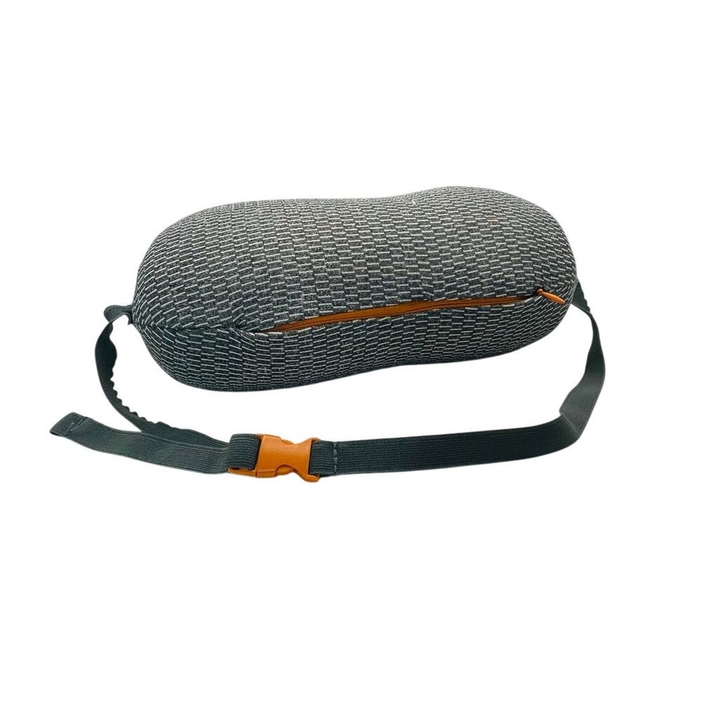 Ikea Raggarv Neck Lumbar Pillow Gray Orange Memory Foam Travel Car Office 11"